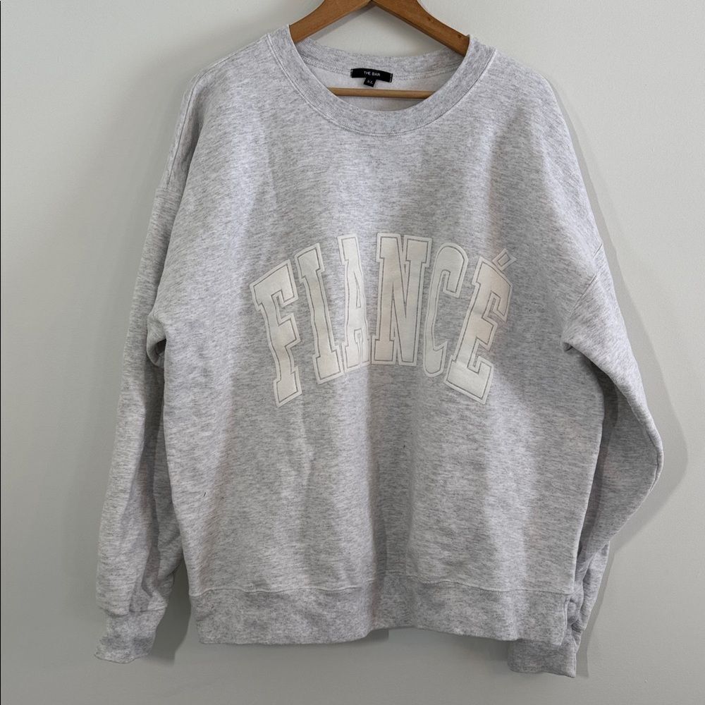 The Bar fiance crewneck sweatshirt grey size XL